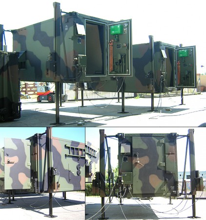 Shelter scarrabili per apparati di telecomunicazioni militari